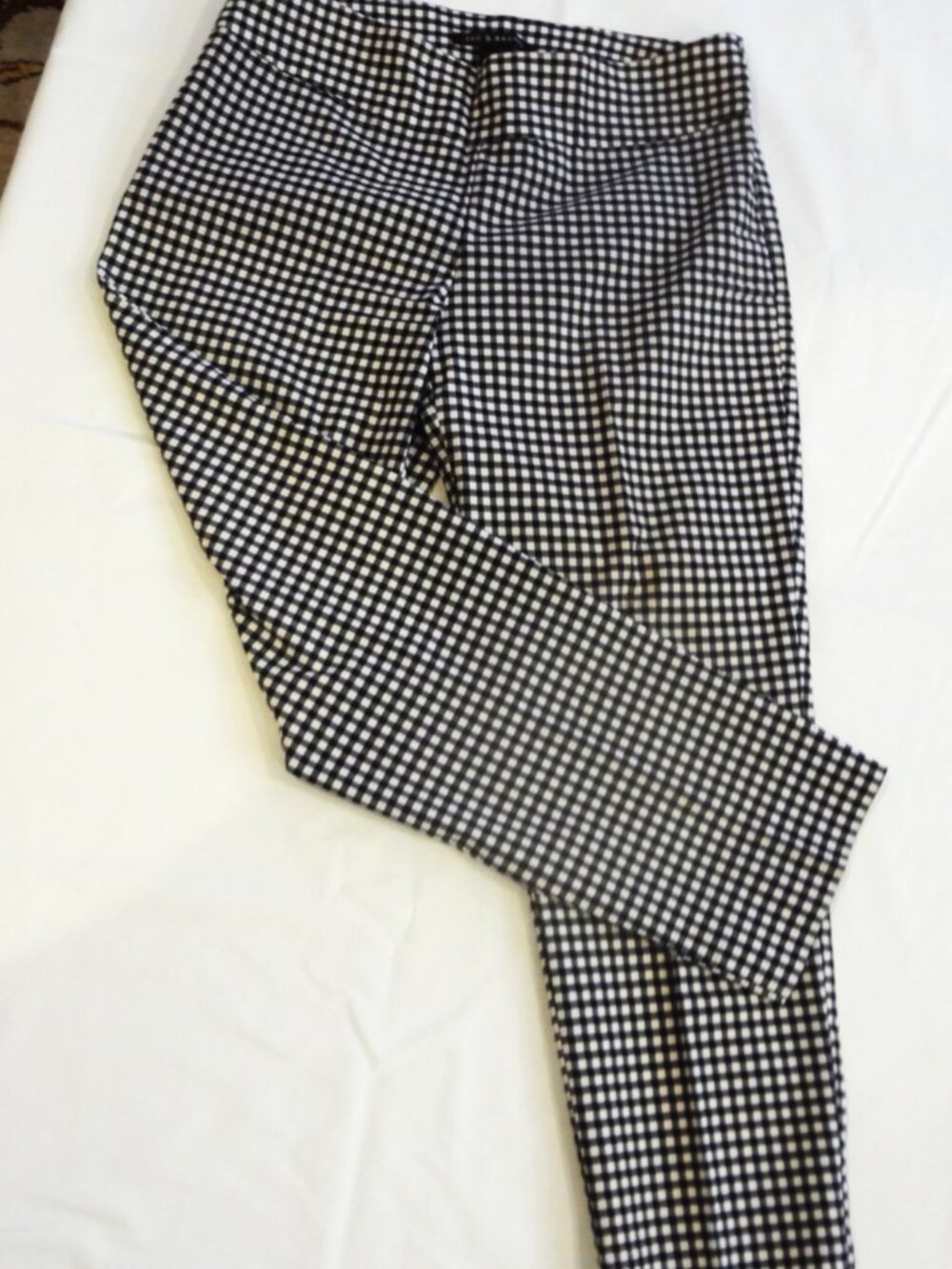 Zac and Rachel Black & White Checkerboard Pull-on Pants
